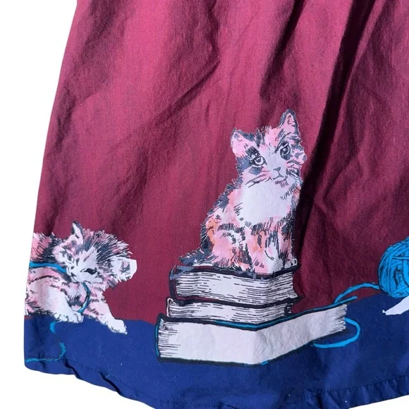 ModCloth Cat Circle Skirt Size Medium - Picture 2 of 8